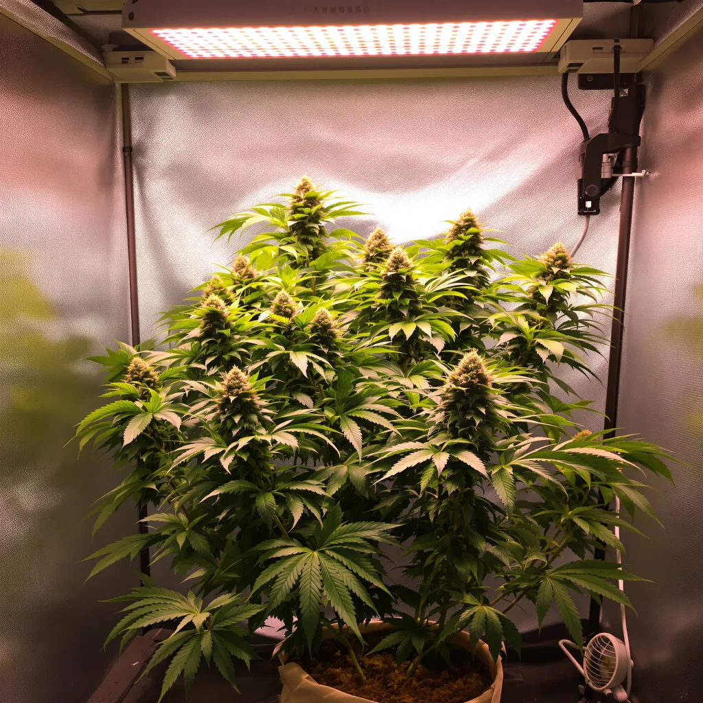 Hashbar OG cannabis plant in flowering stage — 90-120 cm. Medium autoflower