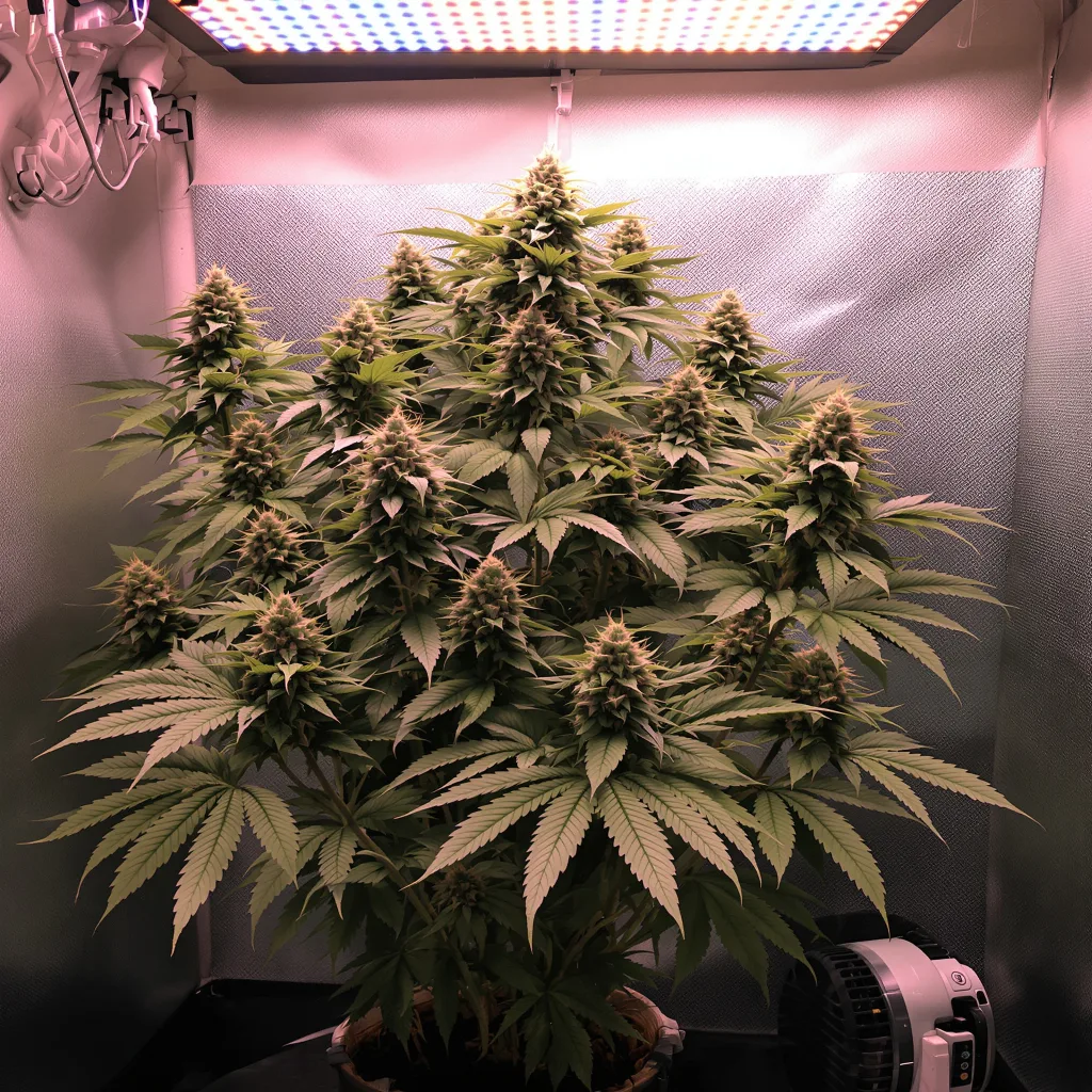 Hawaiian Purple Kush cannabis plant in flowering stage — Medium autoflower