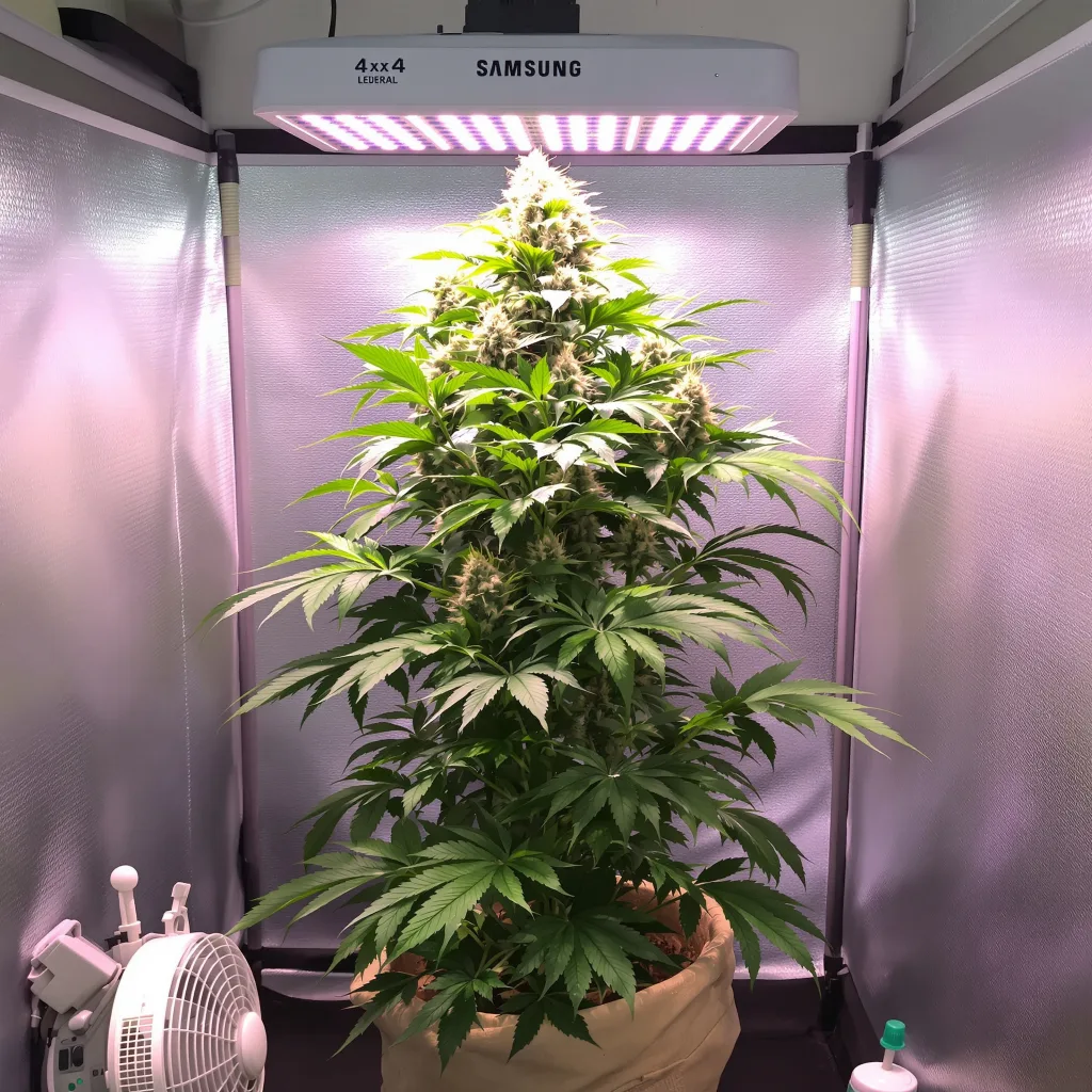 Haze XL cannabis plant in flowering stage — 100 cm autoflower