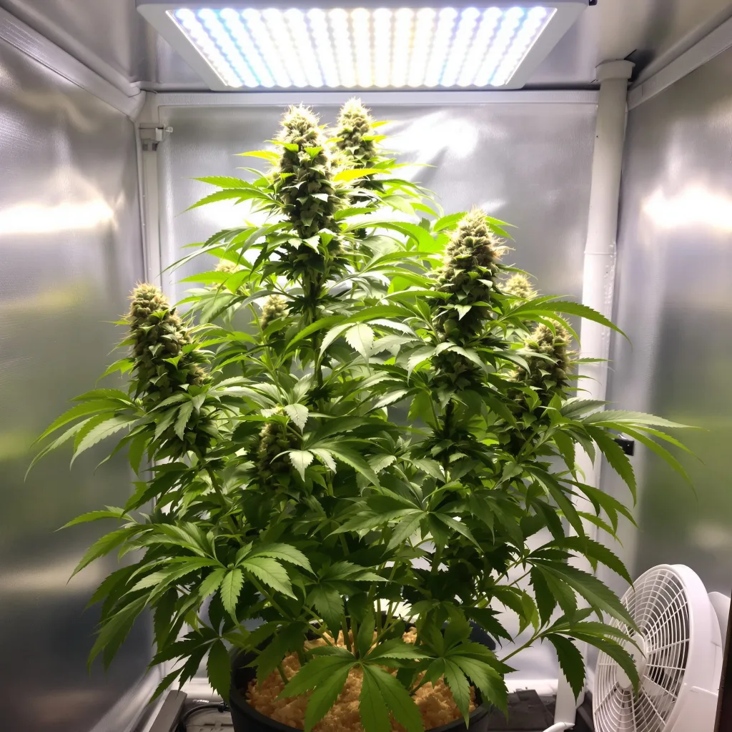 Haze XL cannabis plant in flowering stage — Small (0-120 cm) feminised