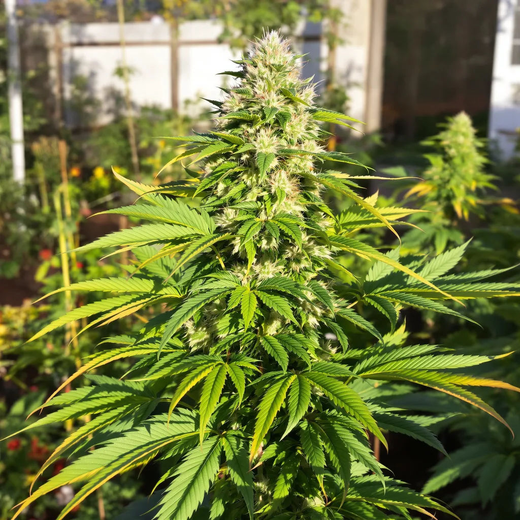 Haze XL 67% indica / 33% sativa flower with visible trichomes
