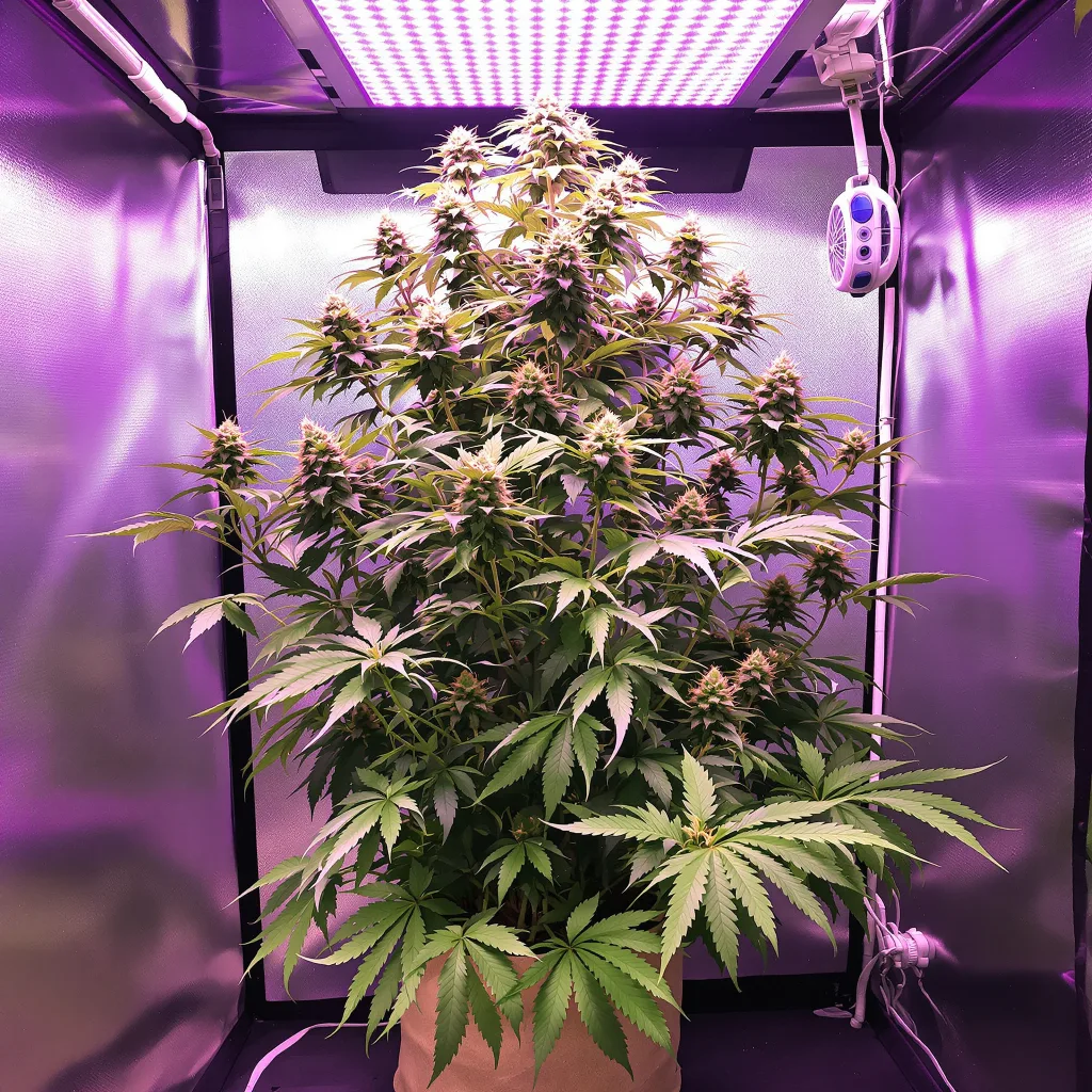 Headband cannabis plant in flowering stage — Medium feminised
