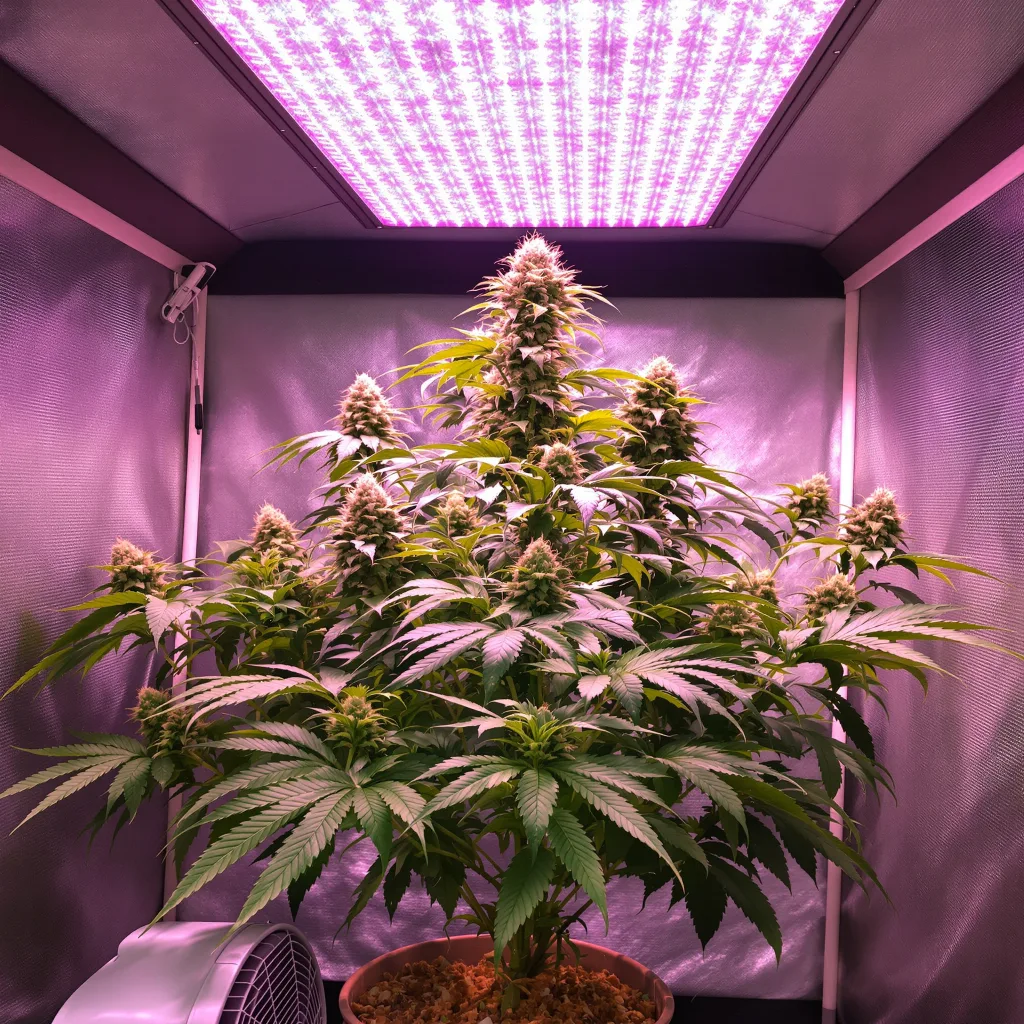Hells OG Haze cannabis plant in flowering stage — Short feminised