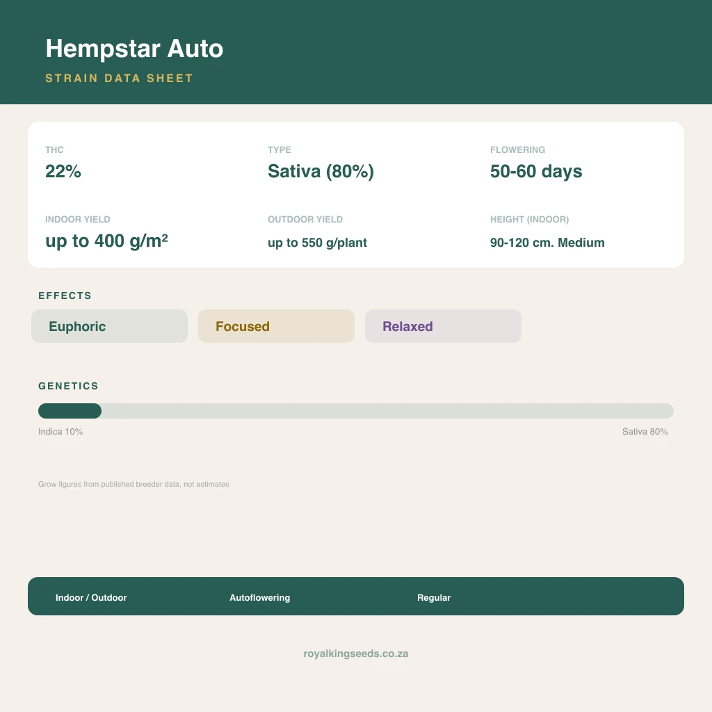 Hempstar 11% indica / 89% sativa flower with visible trichomes