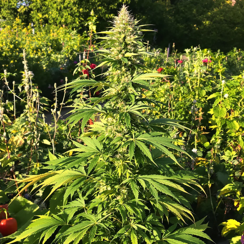 Hempstar 11% indica / 89% sativa flower with visible trichomes