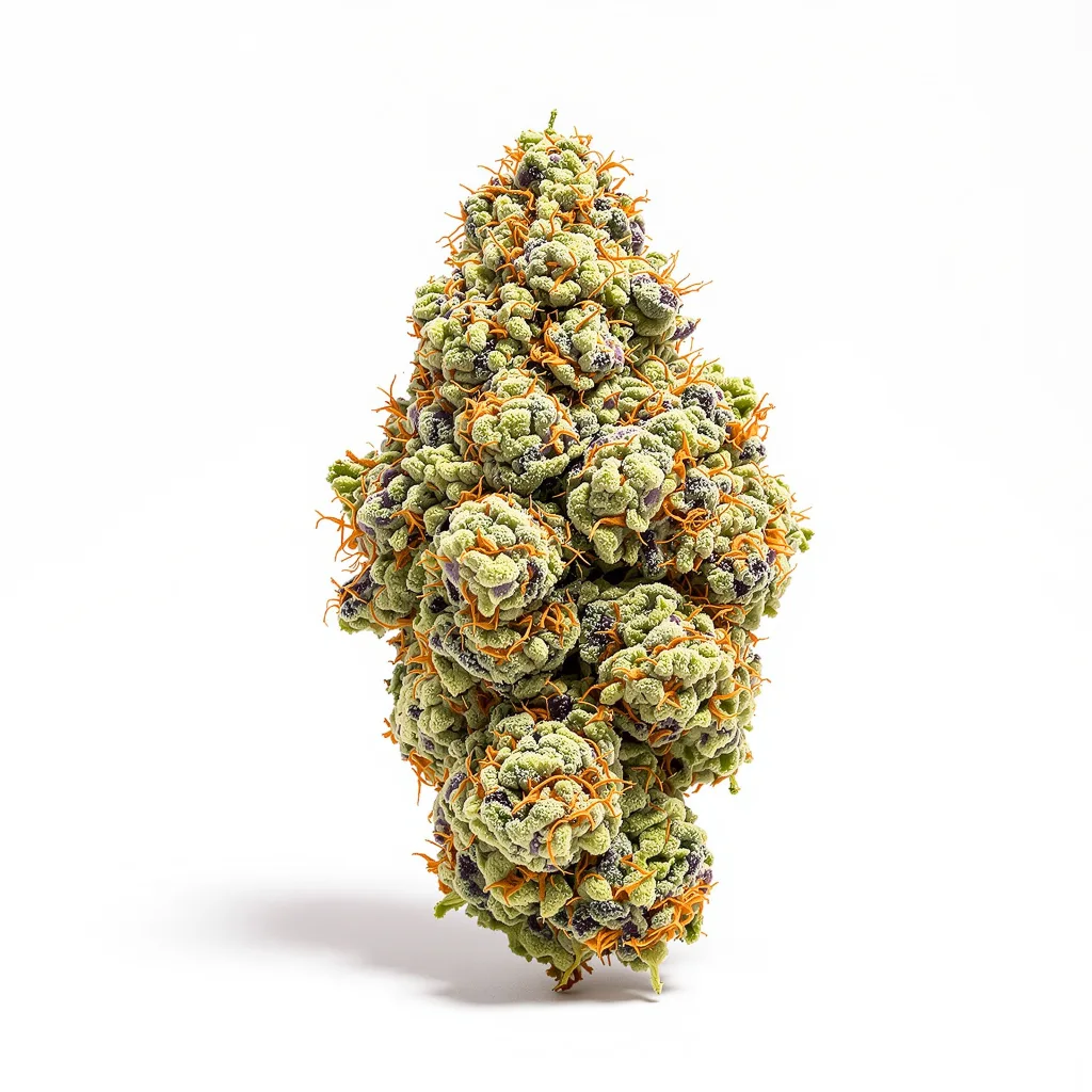 Holy Grail Kush 60% indica / 40% sativa flower with visible trichomes
