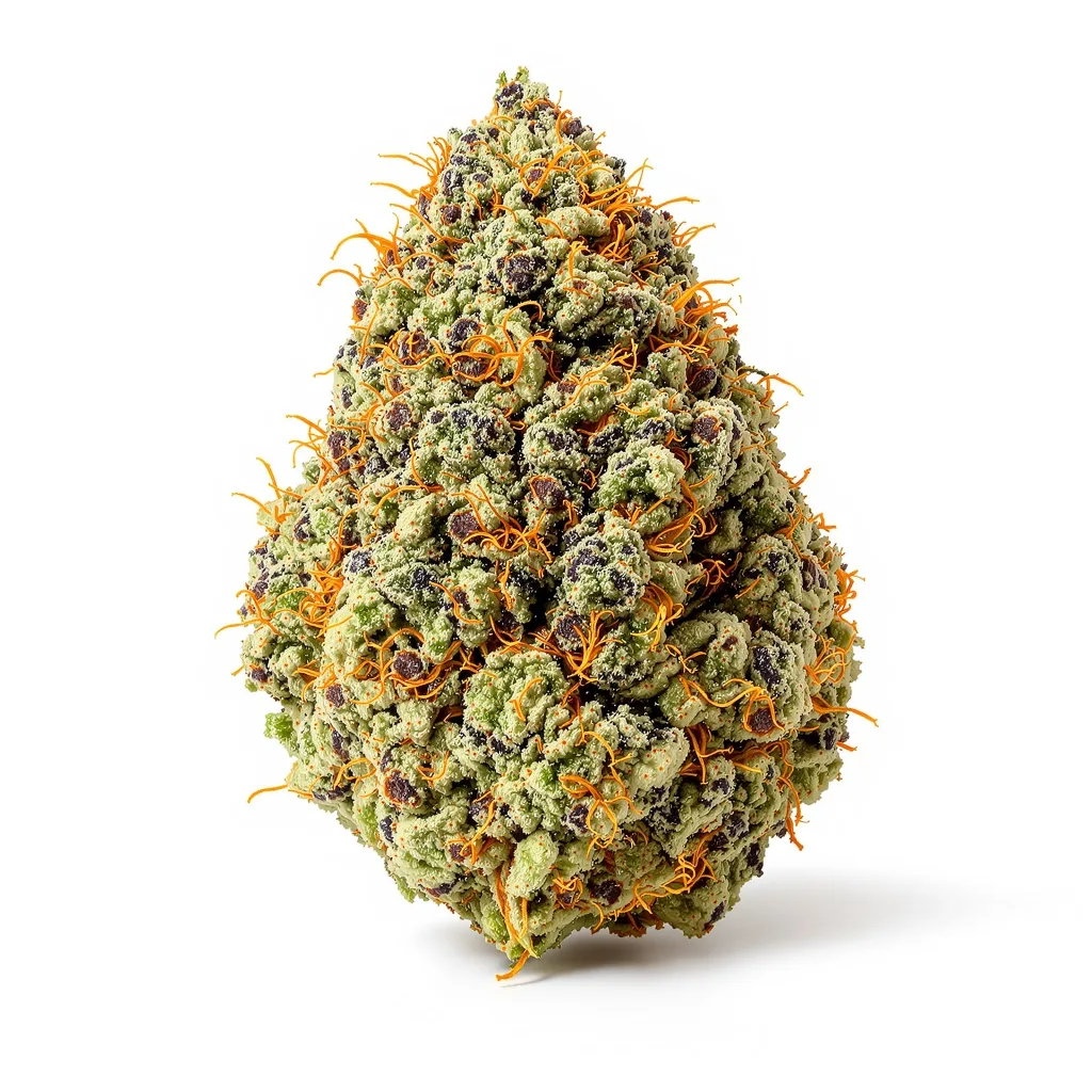 Illuminati 83% indica / 17% sativa flower with visible trichomes