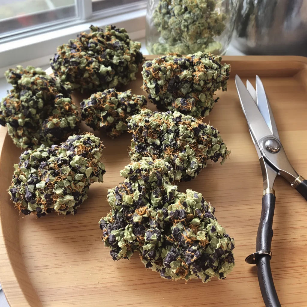Jager 78% indica / 22% sativa flower with visible trichomes