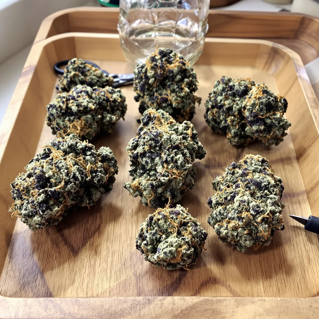 Jager 78% indica / 22% sativa flower with visible trichomes