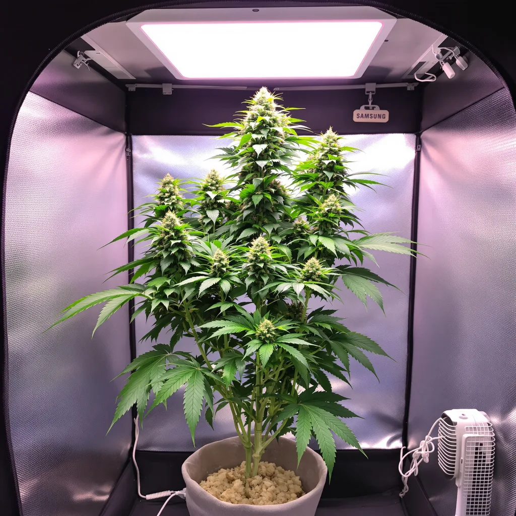Jawa Pie cannabis plant in flowering stage — 80–120 cm feminised
