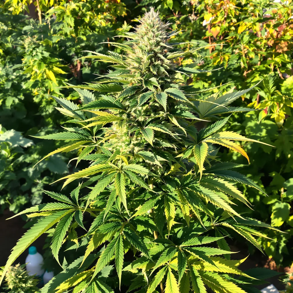 Jedi Kush 64% indica / 36% sativa flower with visible trichomes