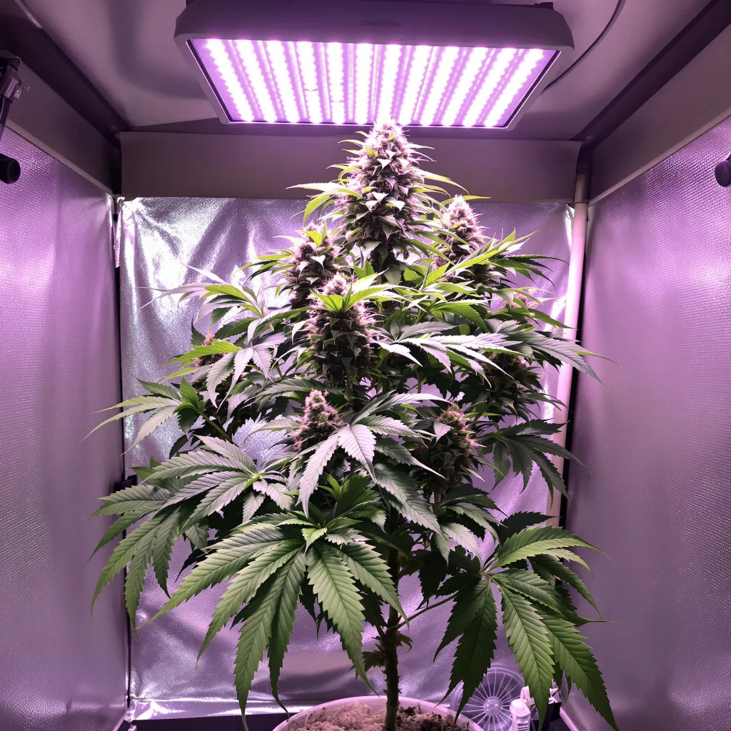 Jelly Roll cannabis plant in flowering stage — 90-120 cm. Medium autoflower