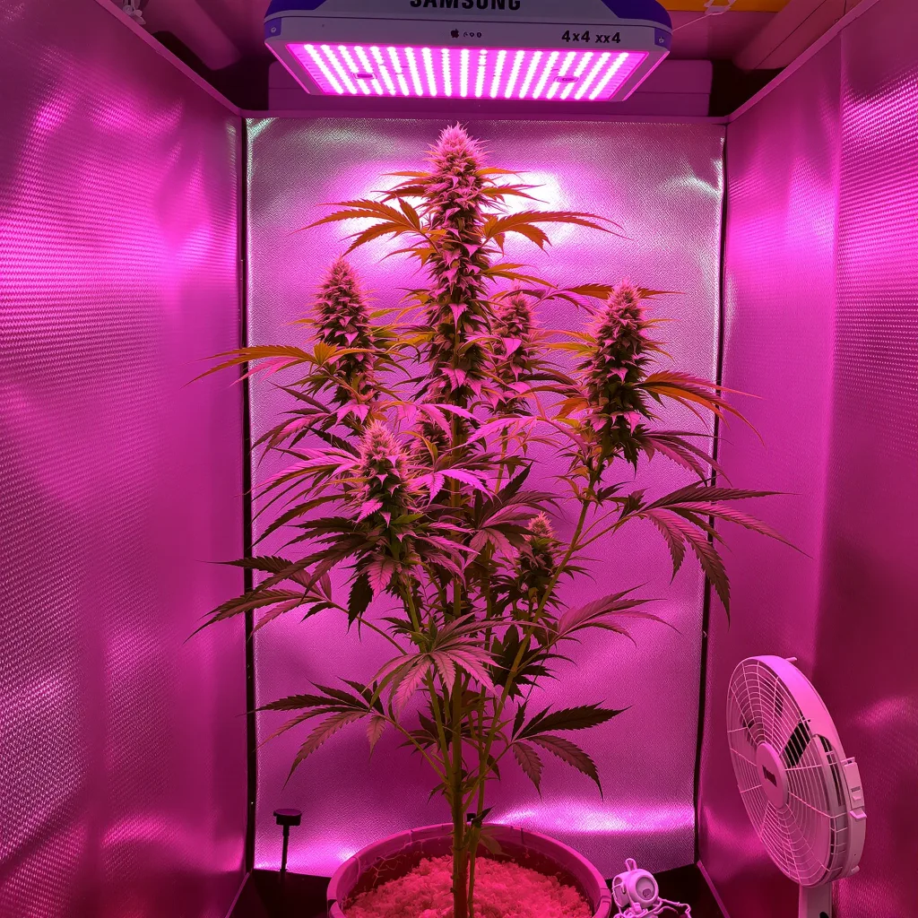 Jesus OG cannabis plant in flowering stage — Short autoflower