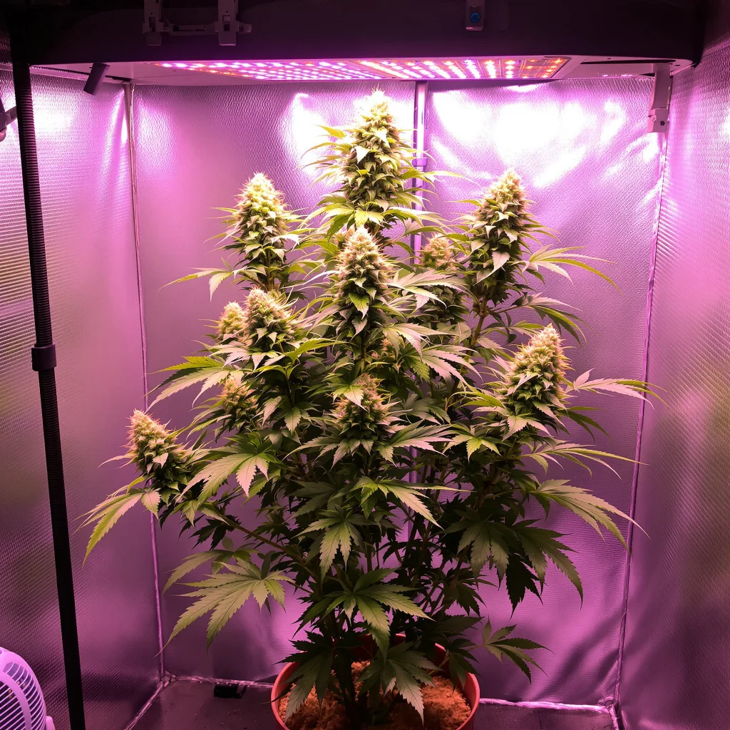 Jillybean cannabis plant in flowering stage — Short feminised