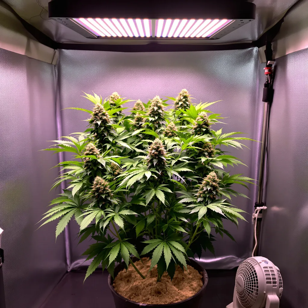 Josh D OG cannabis plant in flowering stage — 90-120 cm. Medium feminised