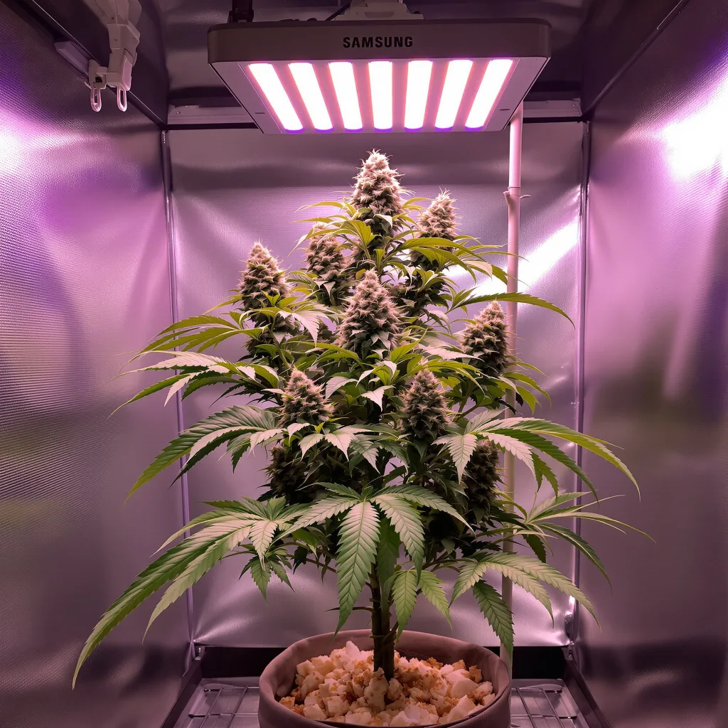Jupiter OG cannabis plant in flowering stage — 70–110 cm autoflower