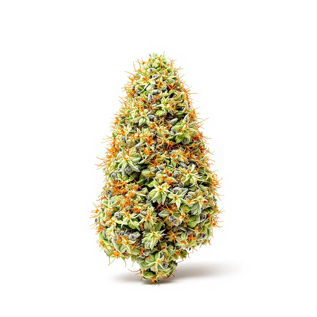 Kali Dog 17% indica / 83% sativa flower with visible trichomes