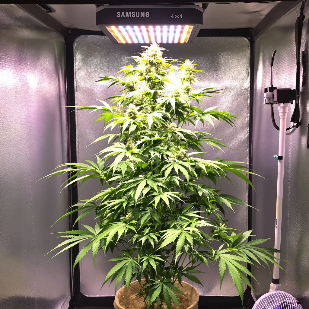 Key Lime Pie cannabis plant in flowering stage — Short feminised