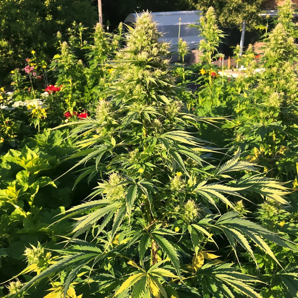 Killer Queen 44% indica / 56% sativa flower with visible trichomes