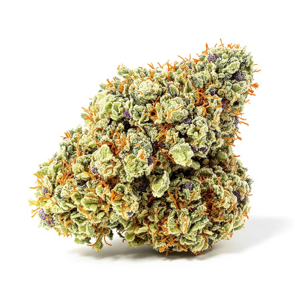 Killer Queen 44% indica / 56% sativa flower with visible trichomes