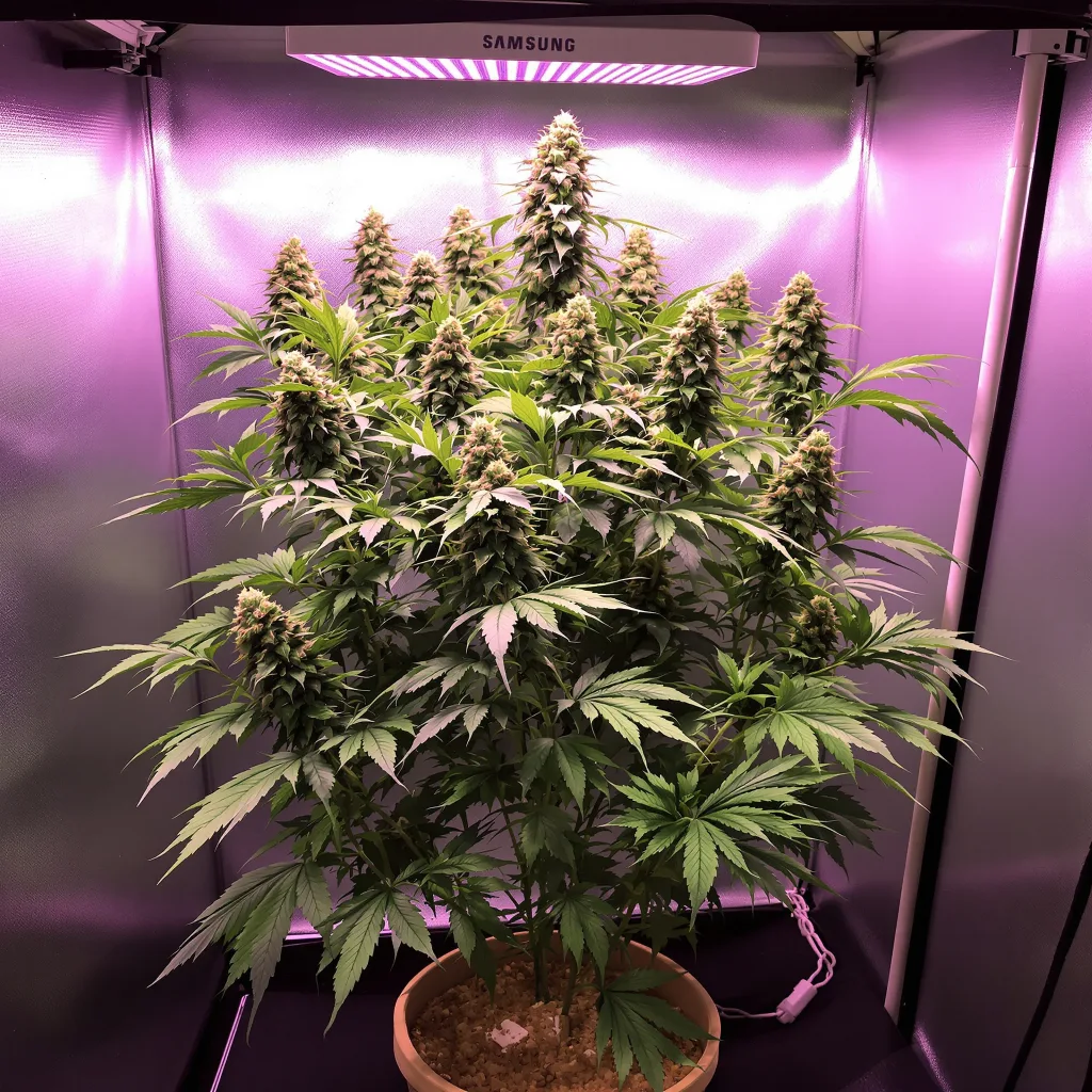 King’s Kush cannabis plant in flowering stage — Medium feminised