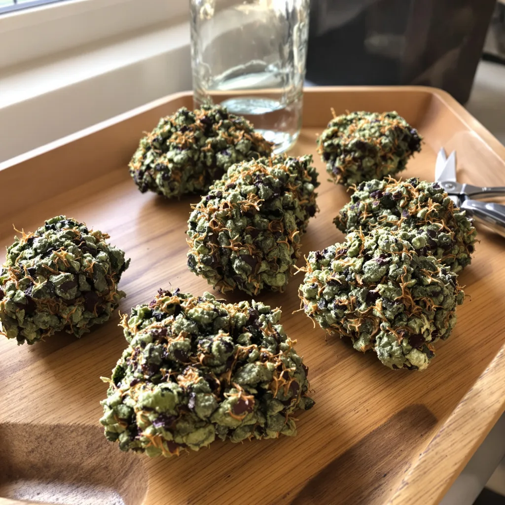 Kong 67% indica / 33% sativa flower with visible trichomes