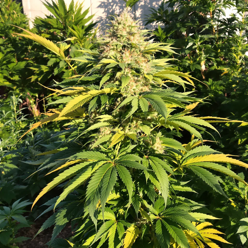Kryptonite 78% indica / 22% sativa flower with visible trichomes