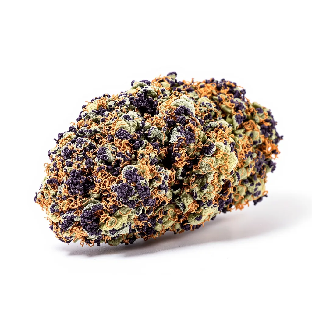 Kryptonite 78% indica / 22% sativa flower with visible trichomes