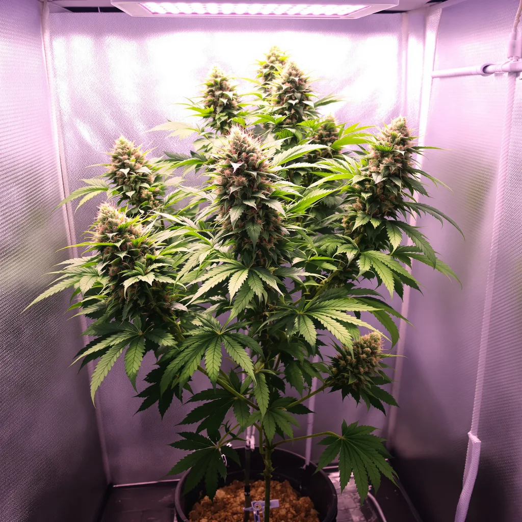 LA Woman cannabis plant in flowering stage — Short autoflower