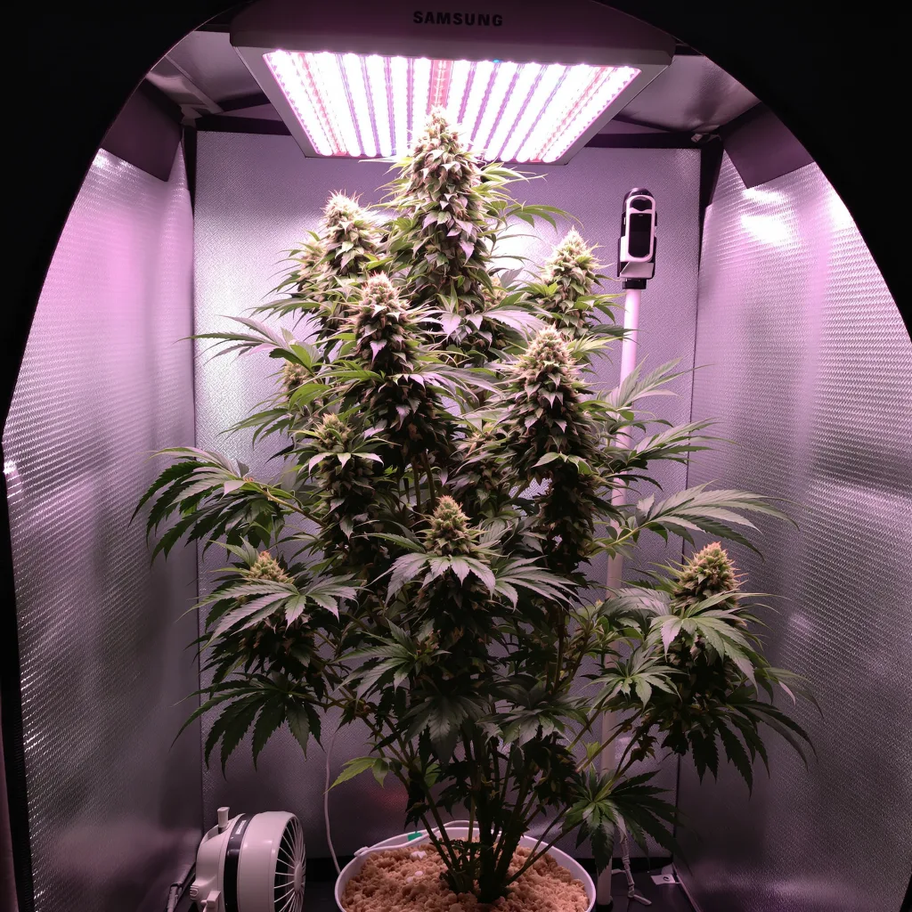 Lamb's Bread cannabis plant in flowering stage — 150 cm feminised
