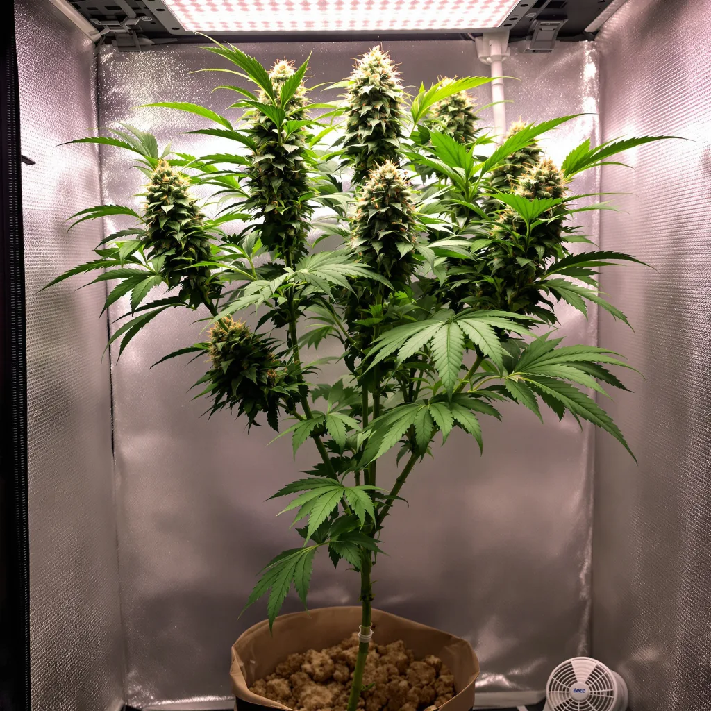 Le Silver Royale cannabis plant in flowering stage — 90-120 cm. Medium feminised
