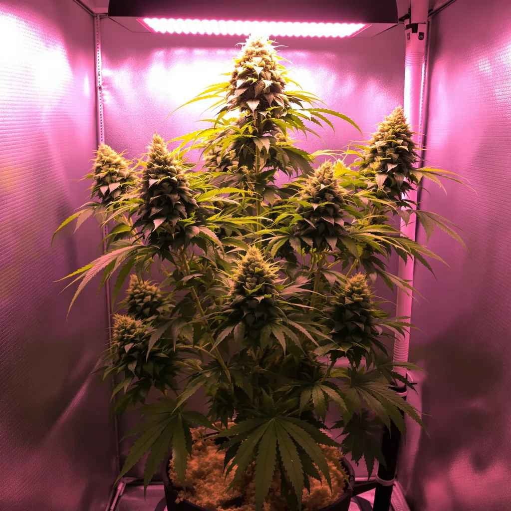 Lemon cannabis plant in flowering stage — 100 cm autoflower