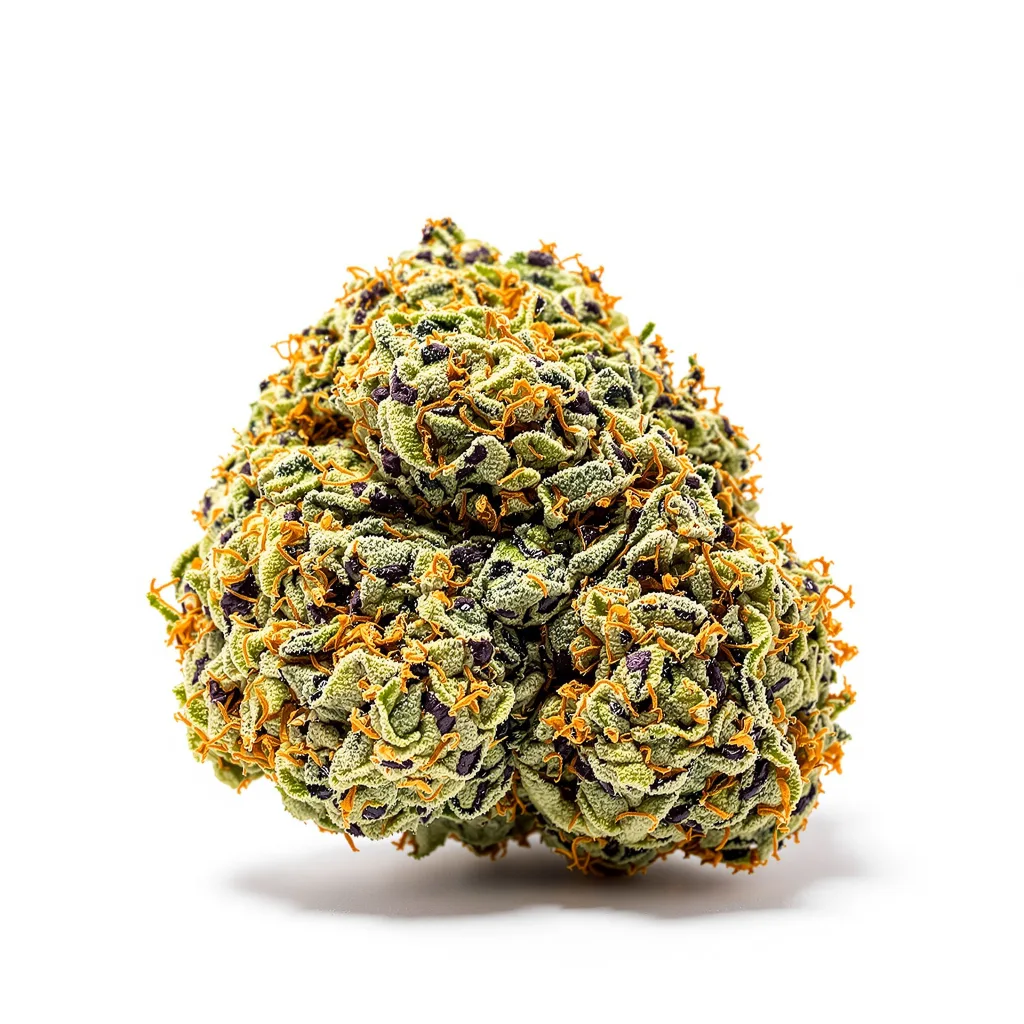 Lemon Crush 74% indica / 26% sativa flower with visible trichomes