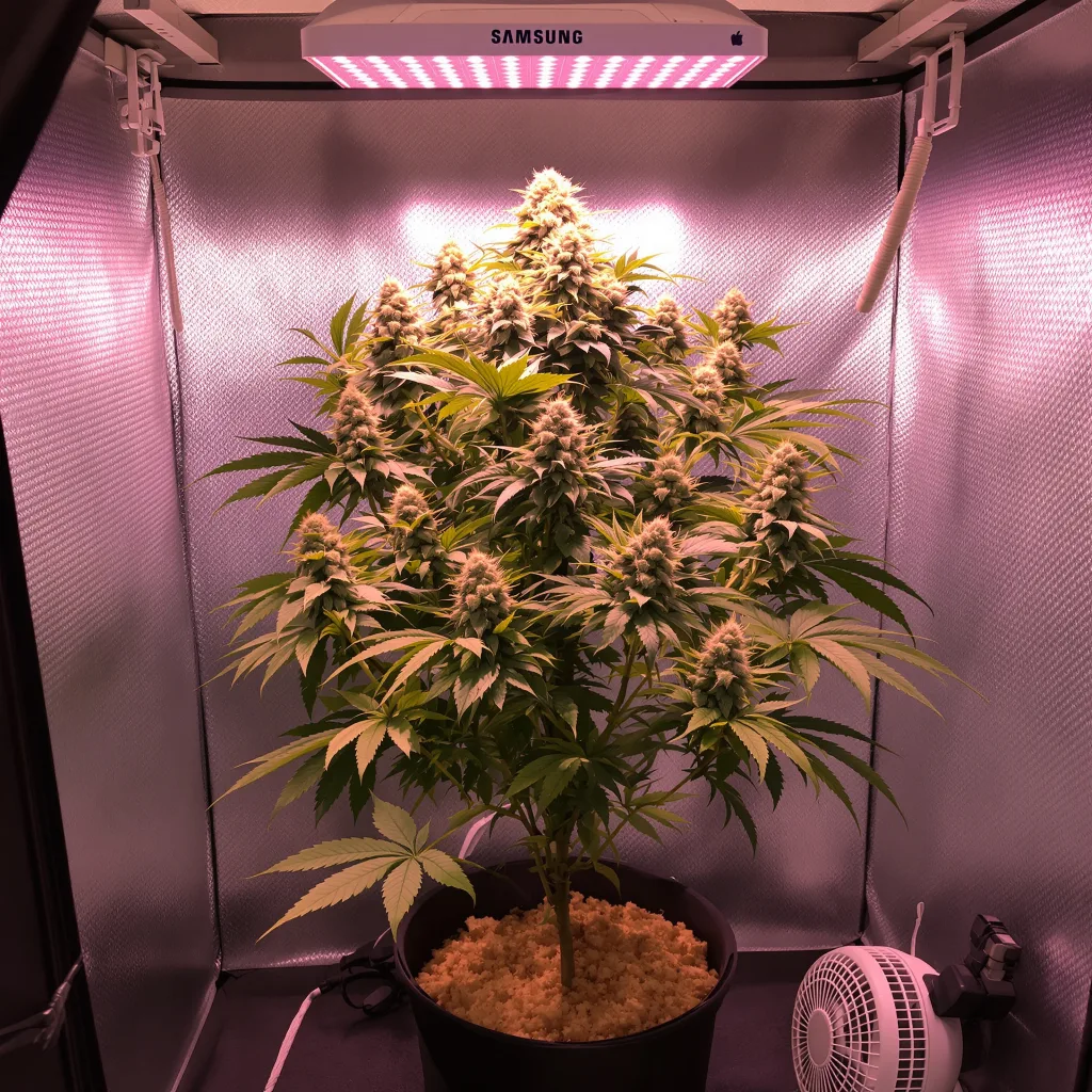 Lemon Daddy cannabis plant in flowering stage — 160–200 cm feminised