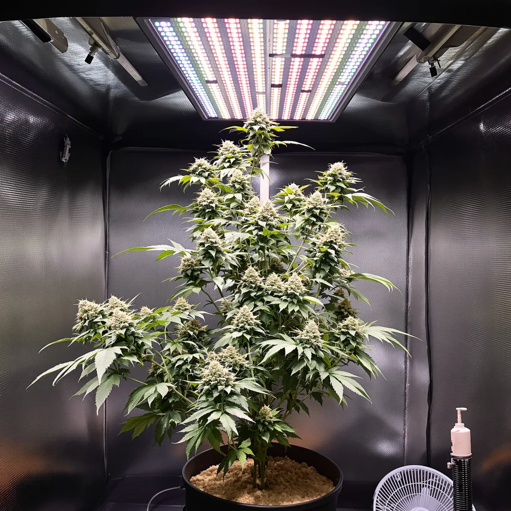 Lemon Drop cannabis plant in flowering stage — Short autoflower