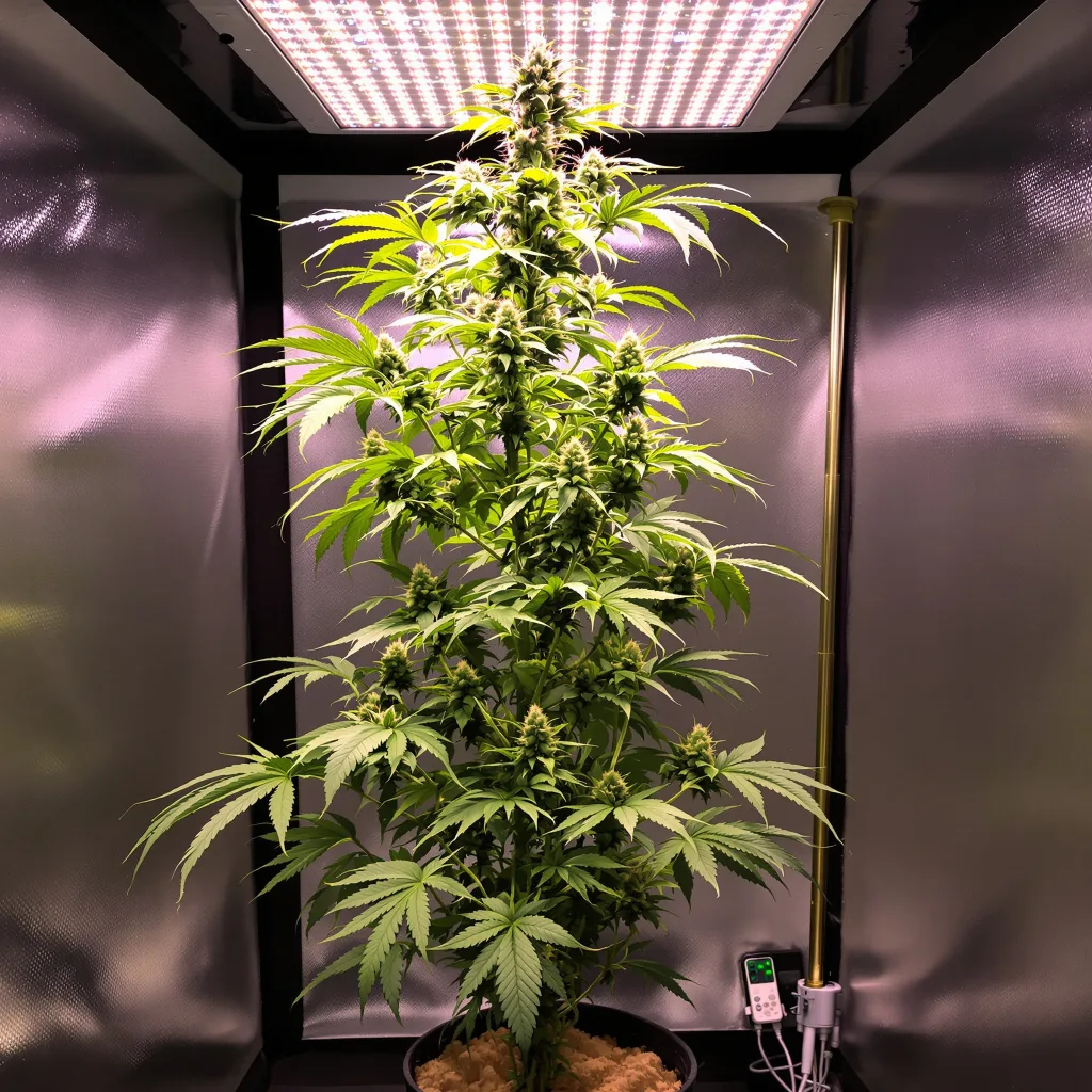 Lemon Fire cannabis plant in flowering stage — Tall feminised
