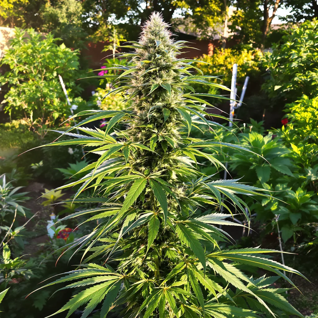 Liberty Haze 15% indica / 85% sativa flower with visible trichomes