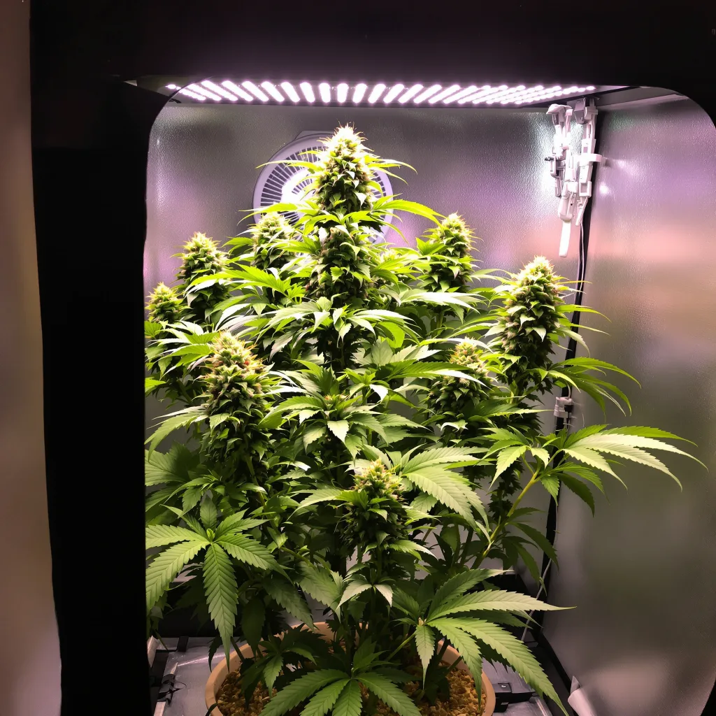 Liquid Butter cannabis plant in flowering stage — 90-120 cm. Medium feminised