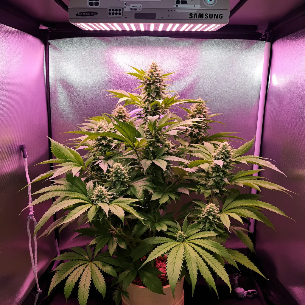 London Pound Cake cannabis plant in flowering stage — Short feminised