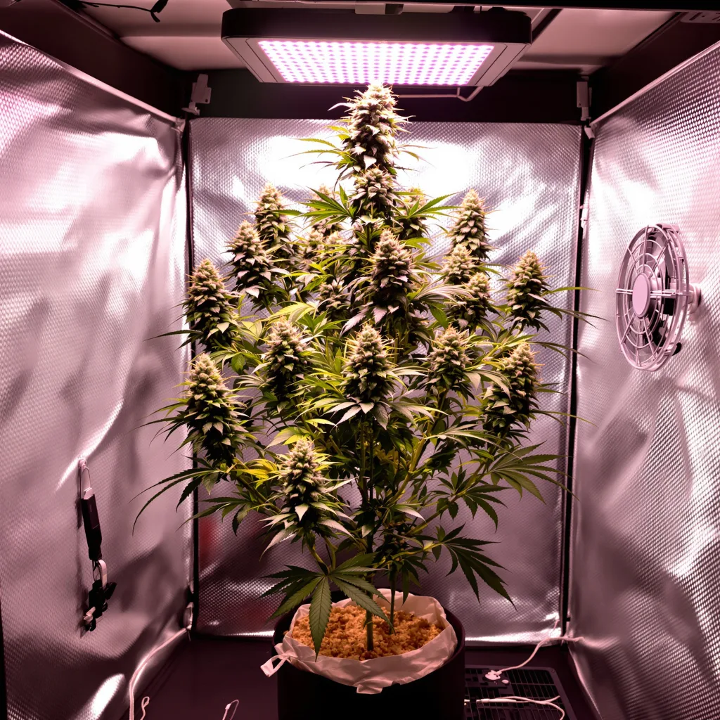 Lowryder cannabis plant in flowering stage — Small (0-120 cm) feminised