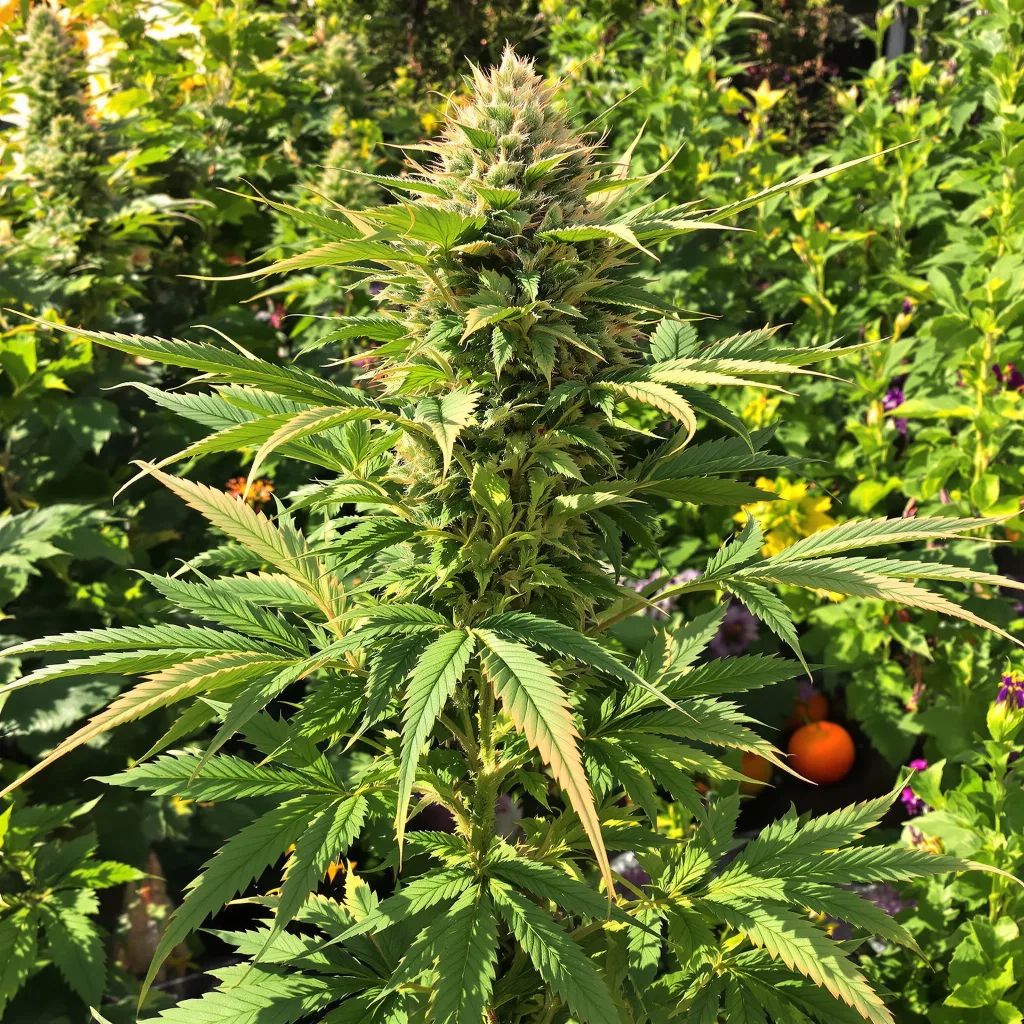 Lucky Dog 81% indica / 19% sativa flower with visible trichomes