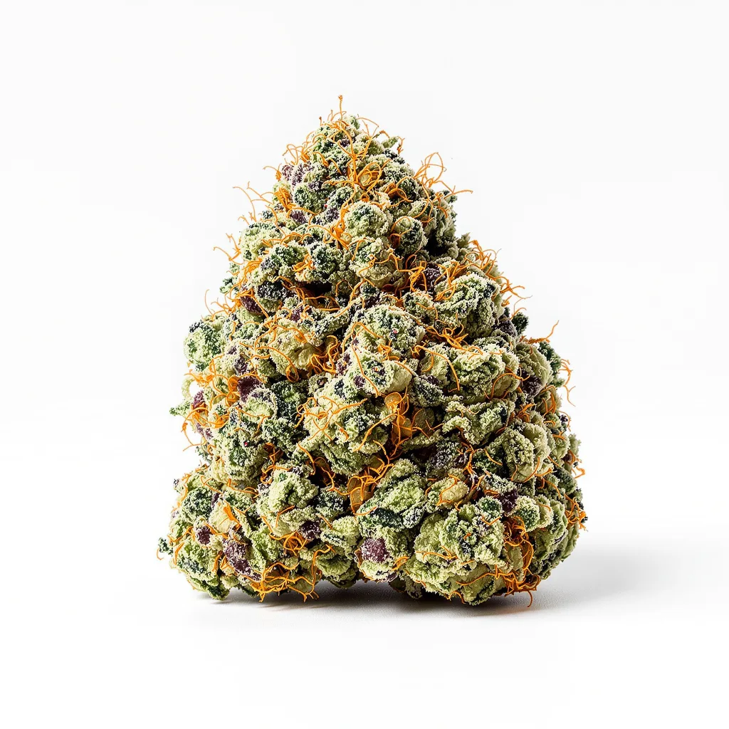 Mac 1 50% indica / 50% sativa flower with visible trichomes