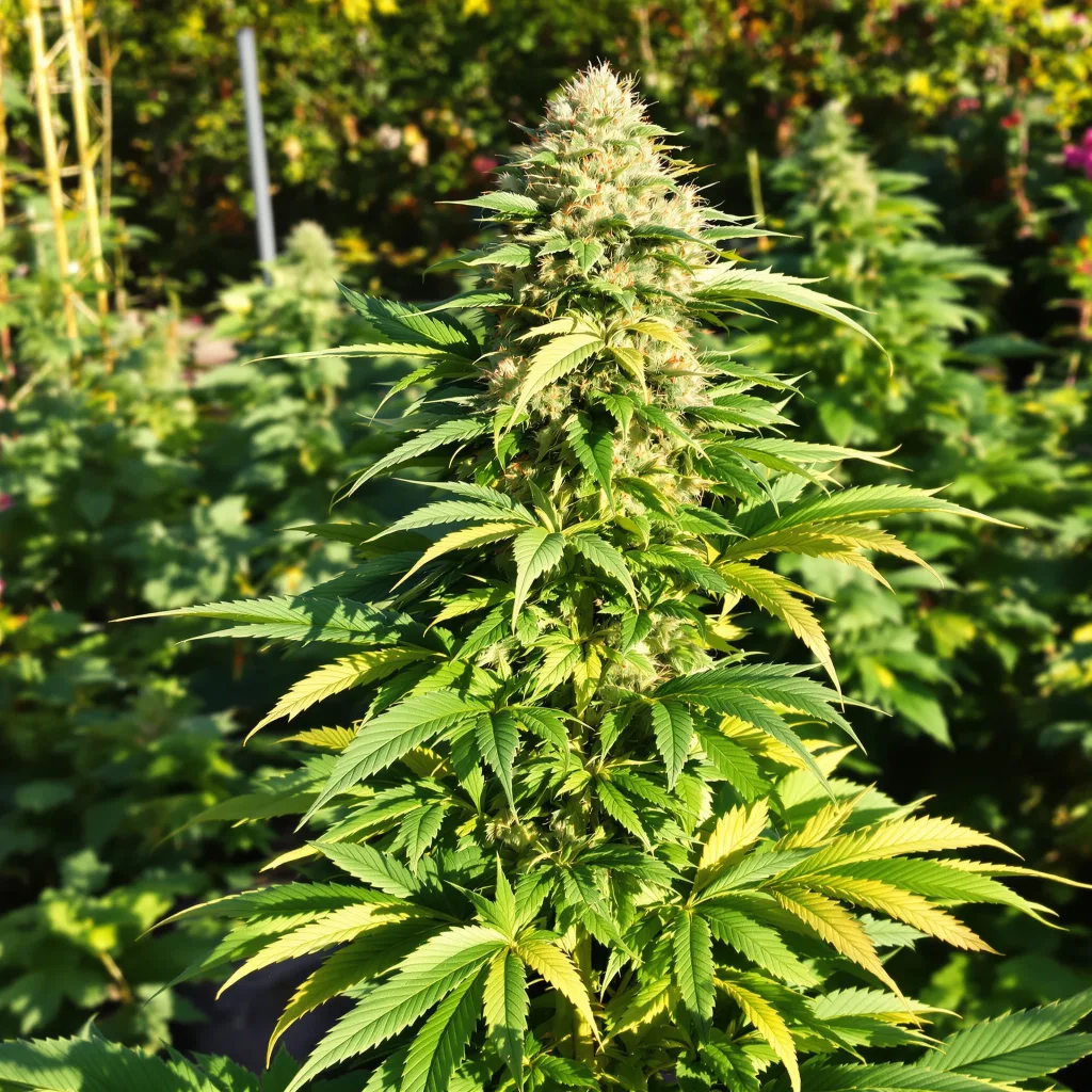 Mafia Funeral 84% indica / 16% sativa flower with visible trichomes