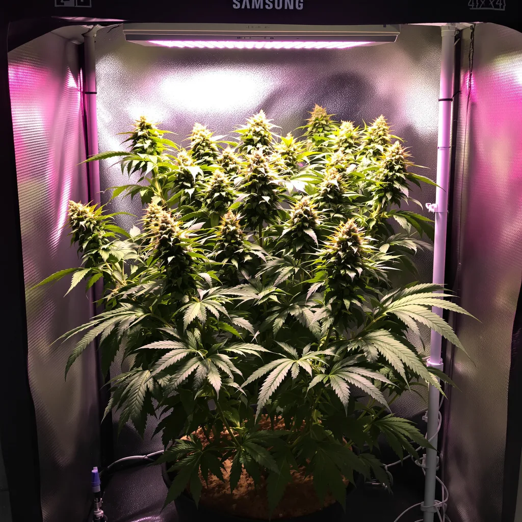Mag Landrace cannabis plant in flowering stage — Short feminised