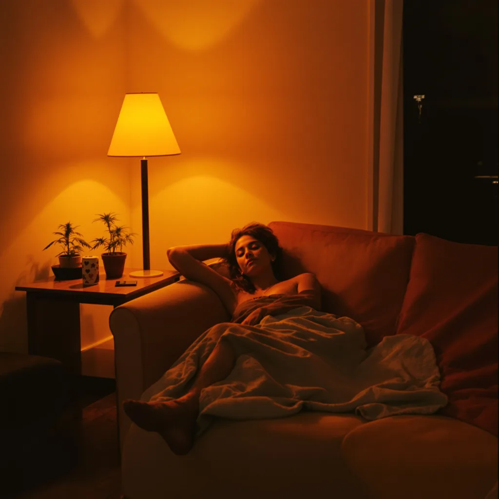 Majestic 12 70% indica / 30% sativa flower with visible trichomes