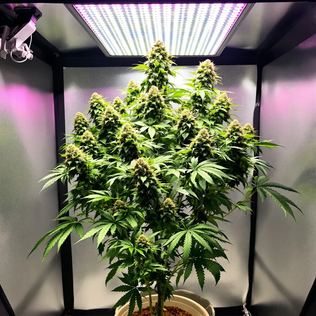 Mandala #1 cannabis plant in flowering stage — 80–120 cm autoflower