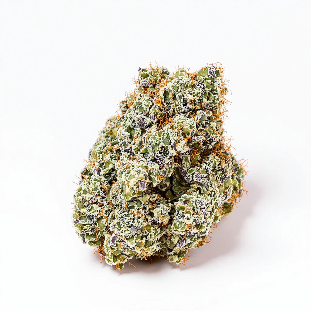 Mandala #1 52% indica / 48% sativa flower with visible trichomes