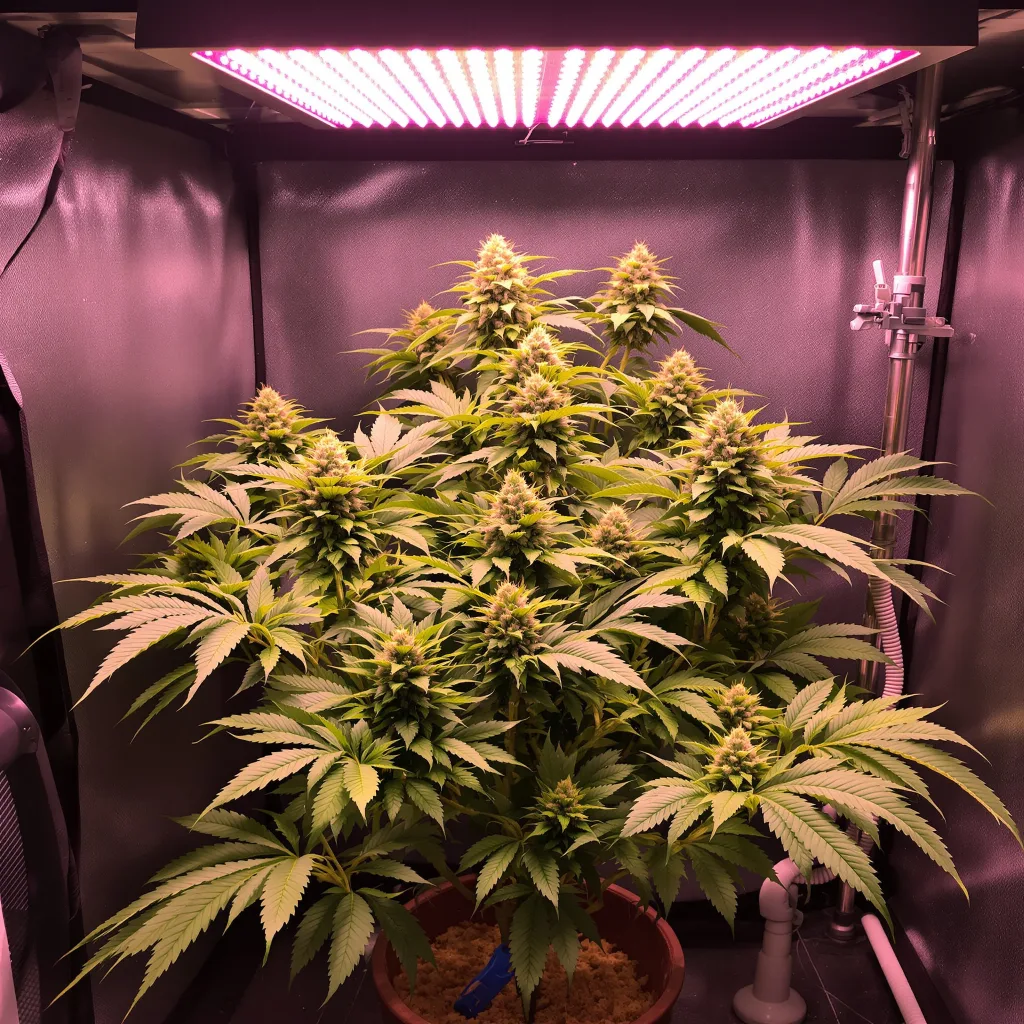 Mandarine cannabis plant in flowering stage — Small (0-120 cm) feminised