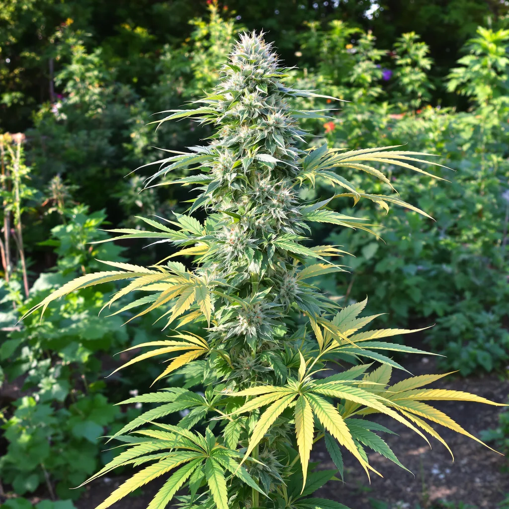 Master Jedi 44% indica / 56% sativa flower with visible trichomes