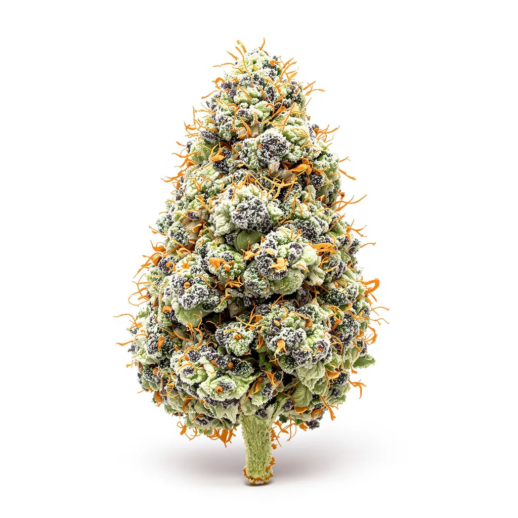 Master Yoda 44% indica / 56% sativa flower with visible trichomes